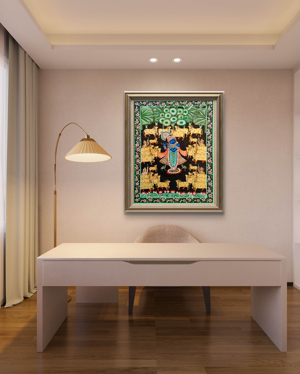 Flute of Eternal Bliss Painting in Study Room