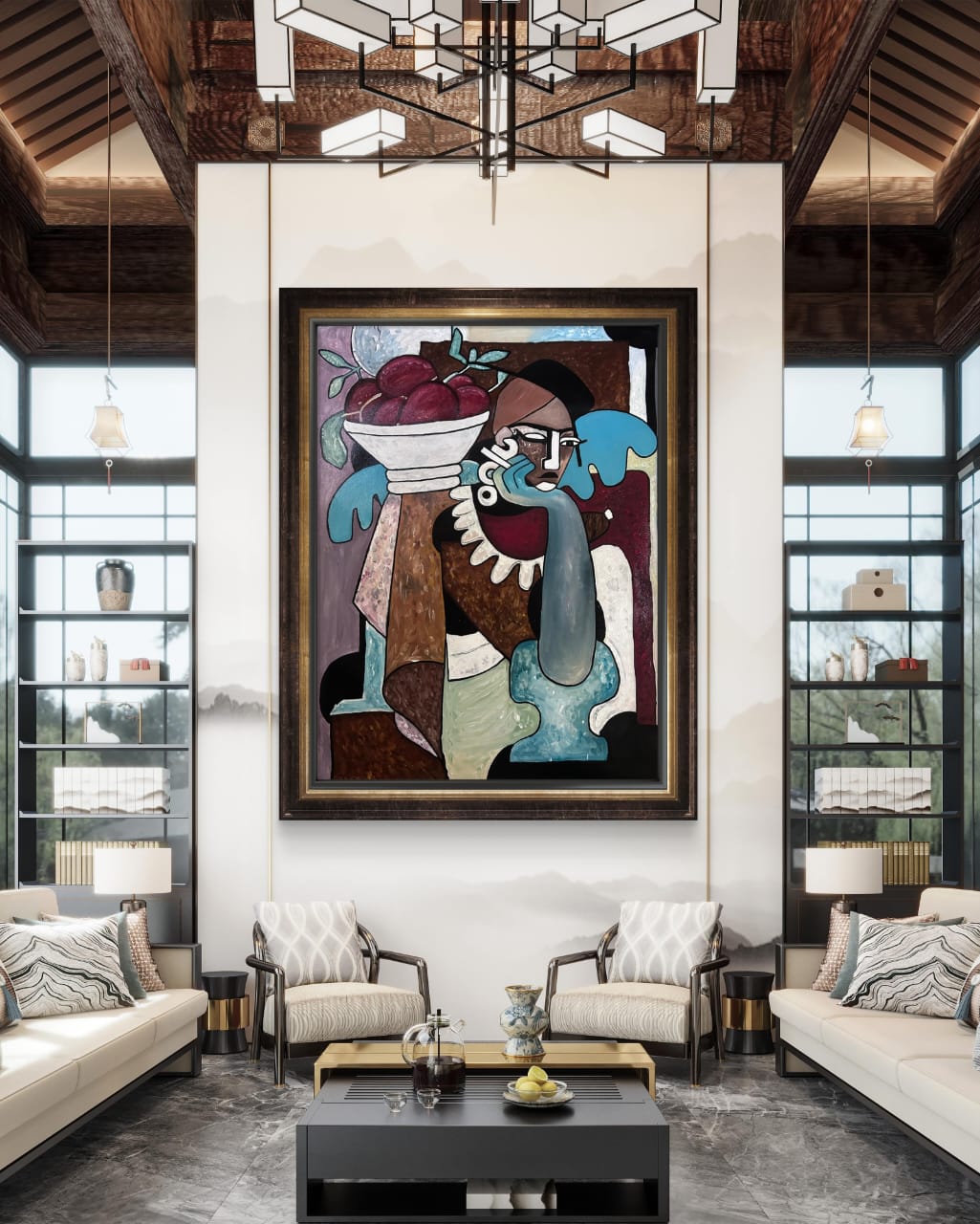 Nature Women Oil Painting on Canvas