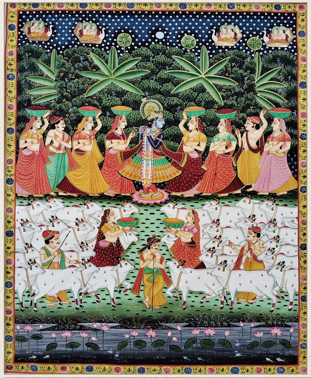 Krishna Leela Pichwai Painting Krishna Leela Pichwai Painting