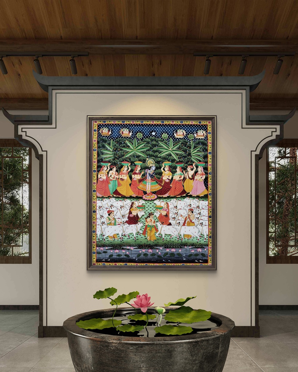 Krishna Leela Pichwai Painting Krishna Leela Pichwai Painting