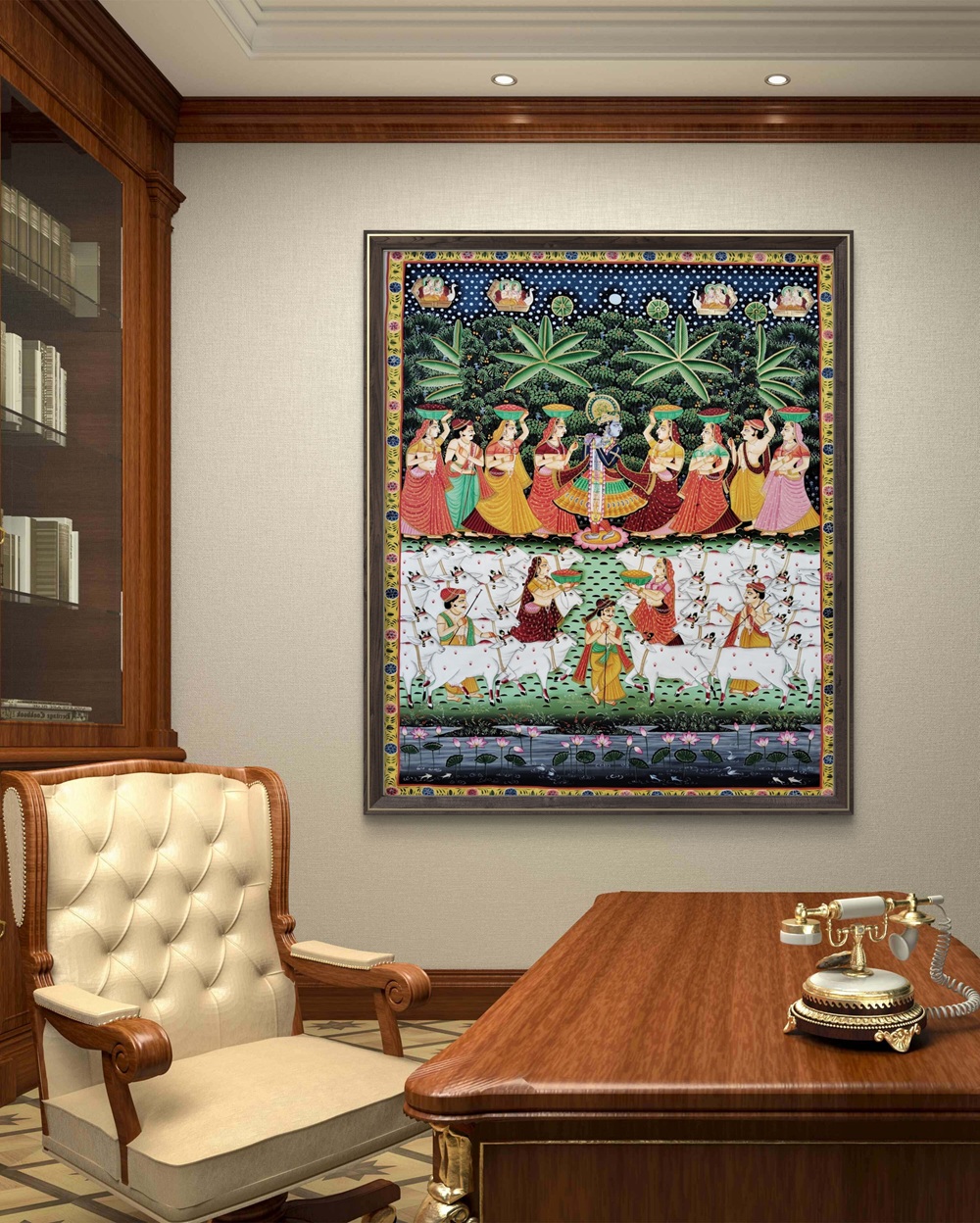 Krishna Leela Pichwai Painting Krishna Leela Pichwai Painting