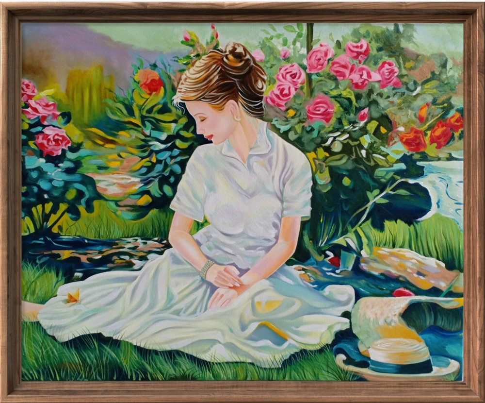 Romantic Girl’s Reverie Oil Painting
