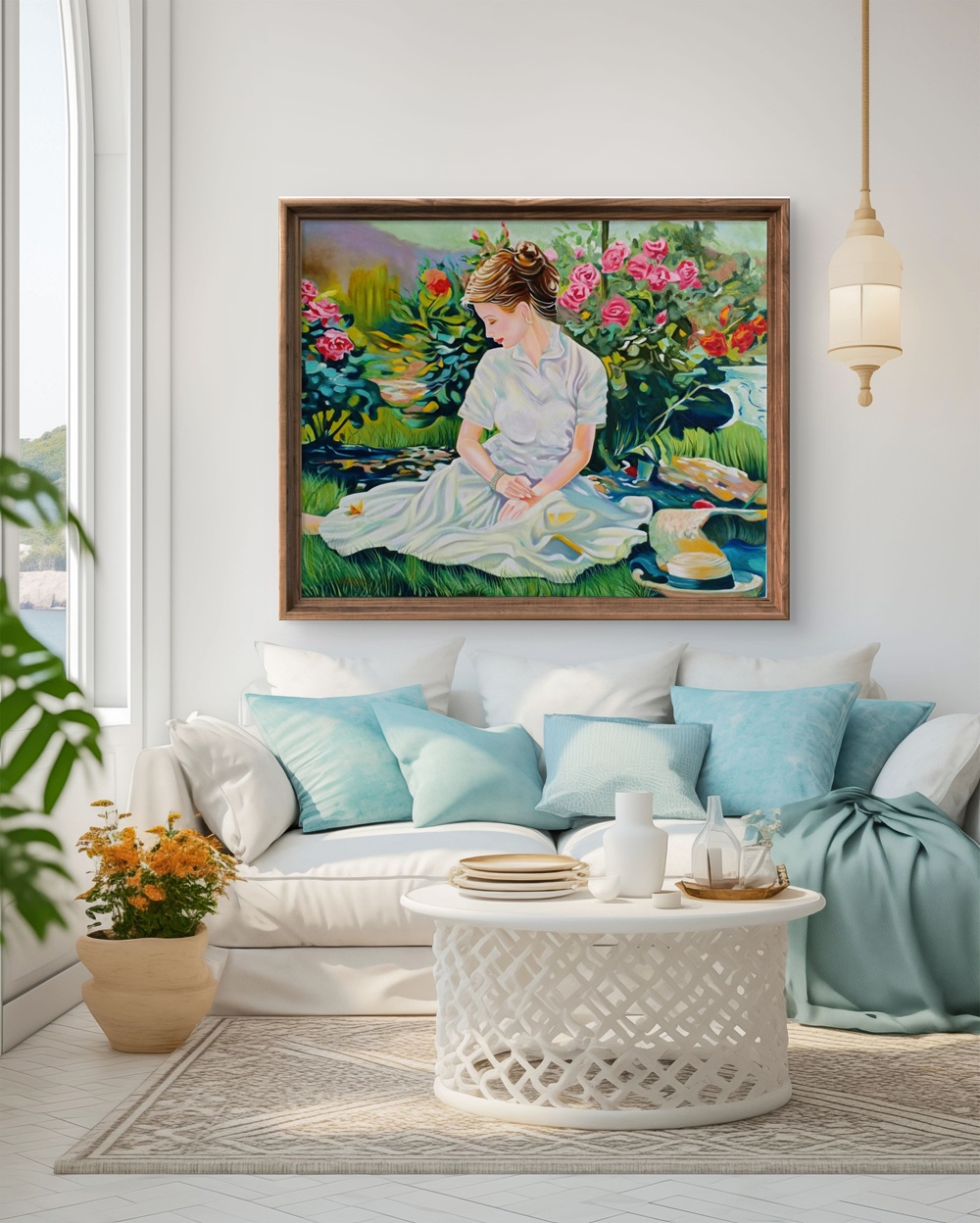 Romantic Girl’s Reverie Oil Painting