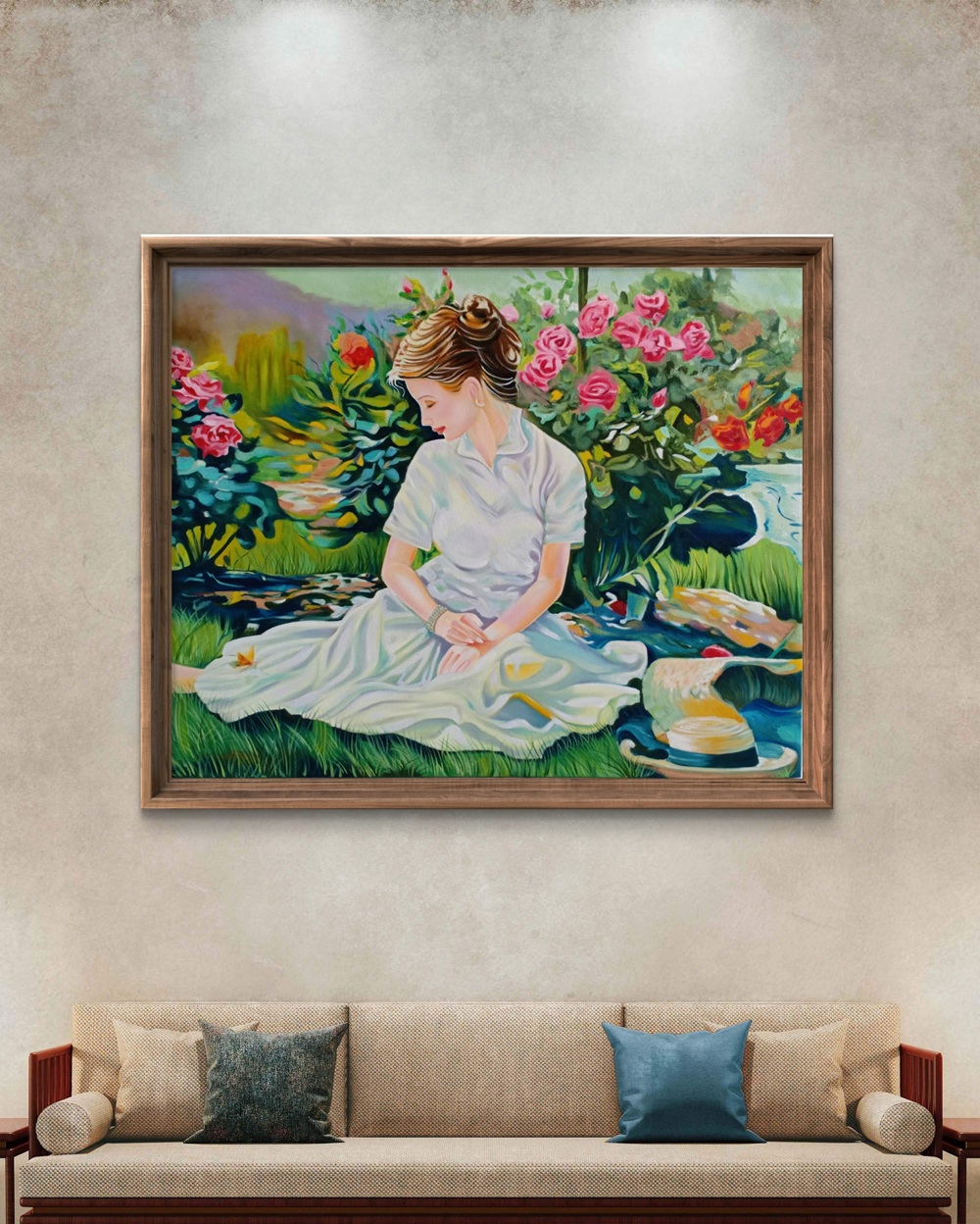 Romantic Girl’s Reverie Oil Painting