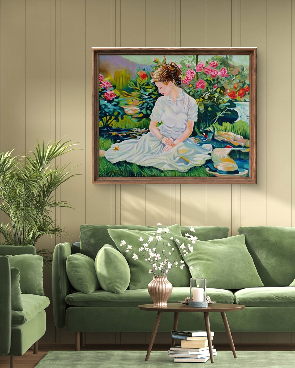 Romantic Girl’s Reverie Oil Painting