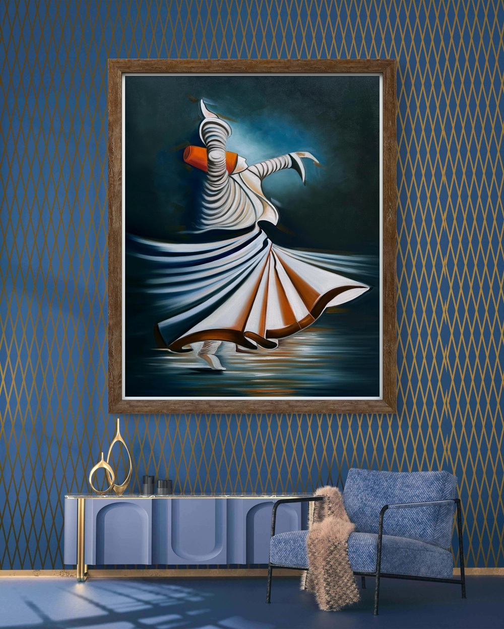 Sufi Dance Oil Painting
