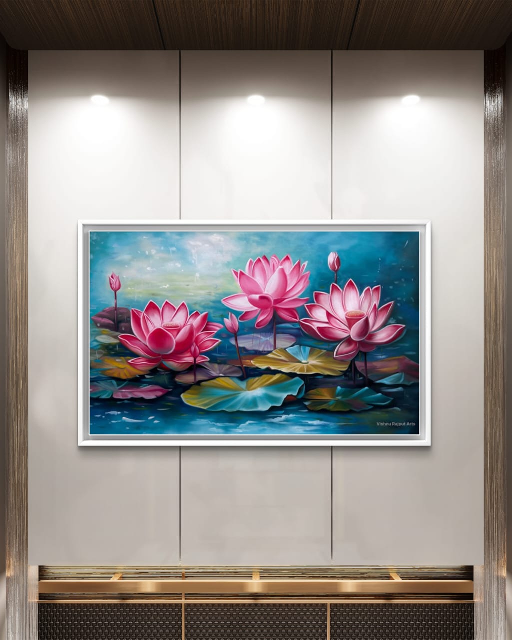 Lotus Symphony 11 lotus symphony artwork on a marble wall