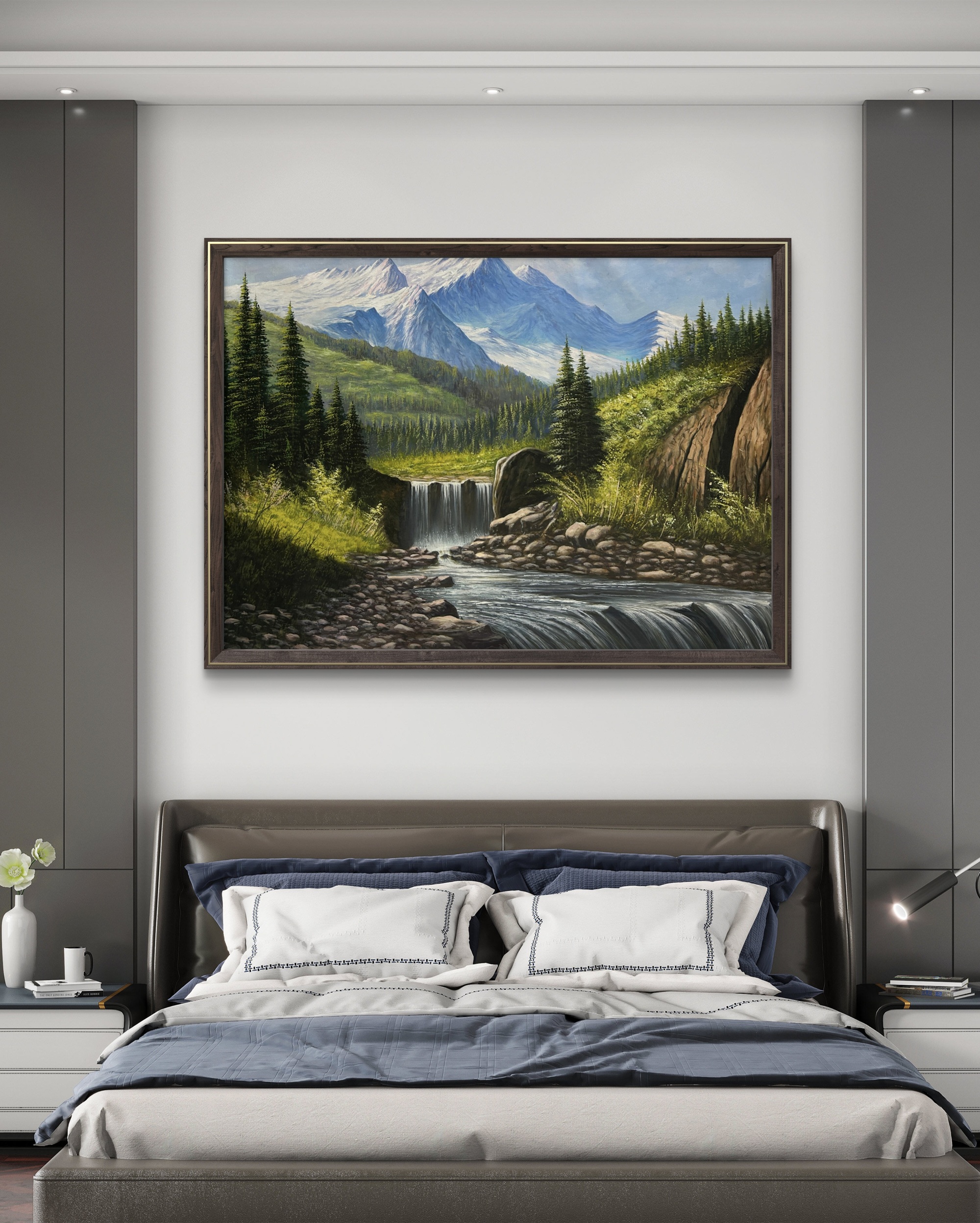 Crystal Highlands 11 Crystal Highlands Painting above bed