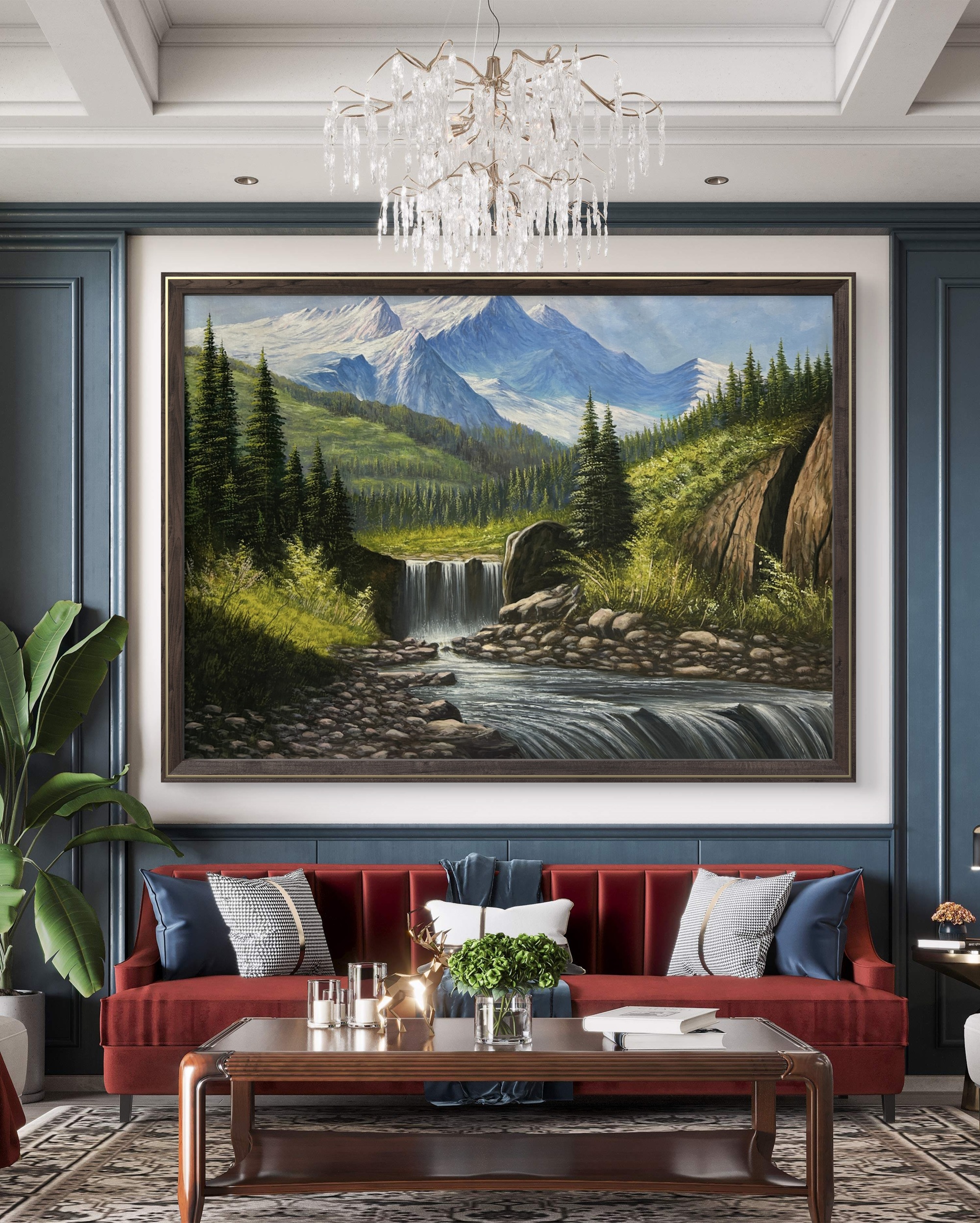 Crystal Highlands 21 Crystal Highlands Painting in living room wall