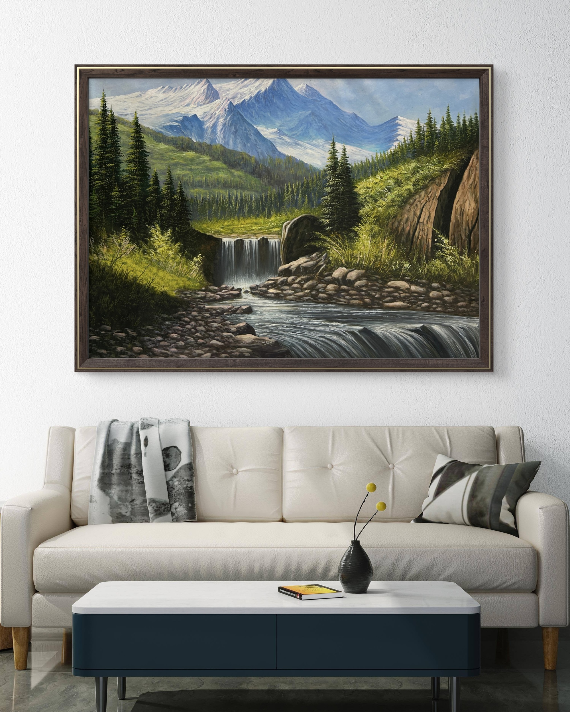 Crystal Highlands 8 Crystal Highlands Painting above sofa