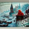 Divine Ghats of Varanasi Oil Painting