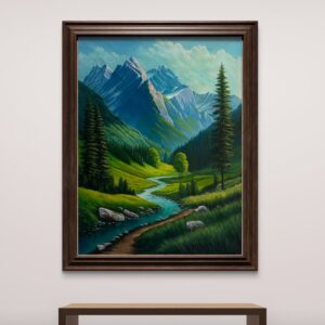 Emerald Valley Acrylic Landscape Painting