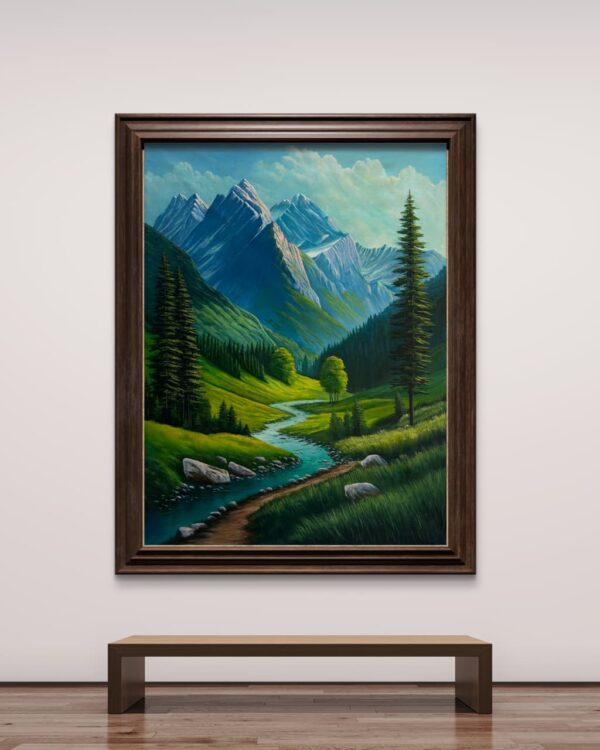 Emerald Valley Acrylic Landscape Painting