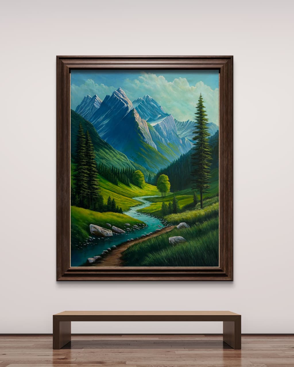 Emerald Valley Acrylic Landscape Painting