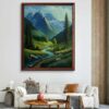 Emerald Valley Acrylic Landscape Painting