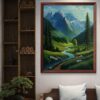 Emerald Valley Acrylic Landscape Painting