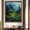 Emerald Valley Acrylic Landscape Painting