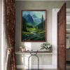Emerald Valley Acrylic Landscape Painting