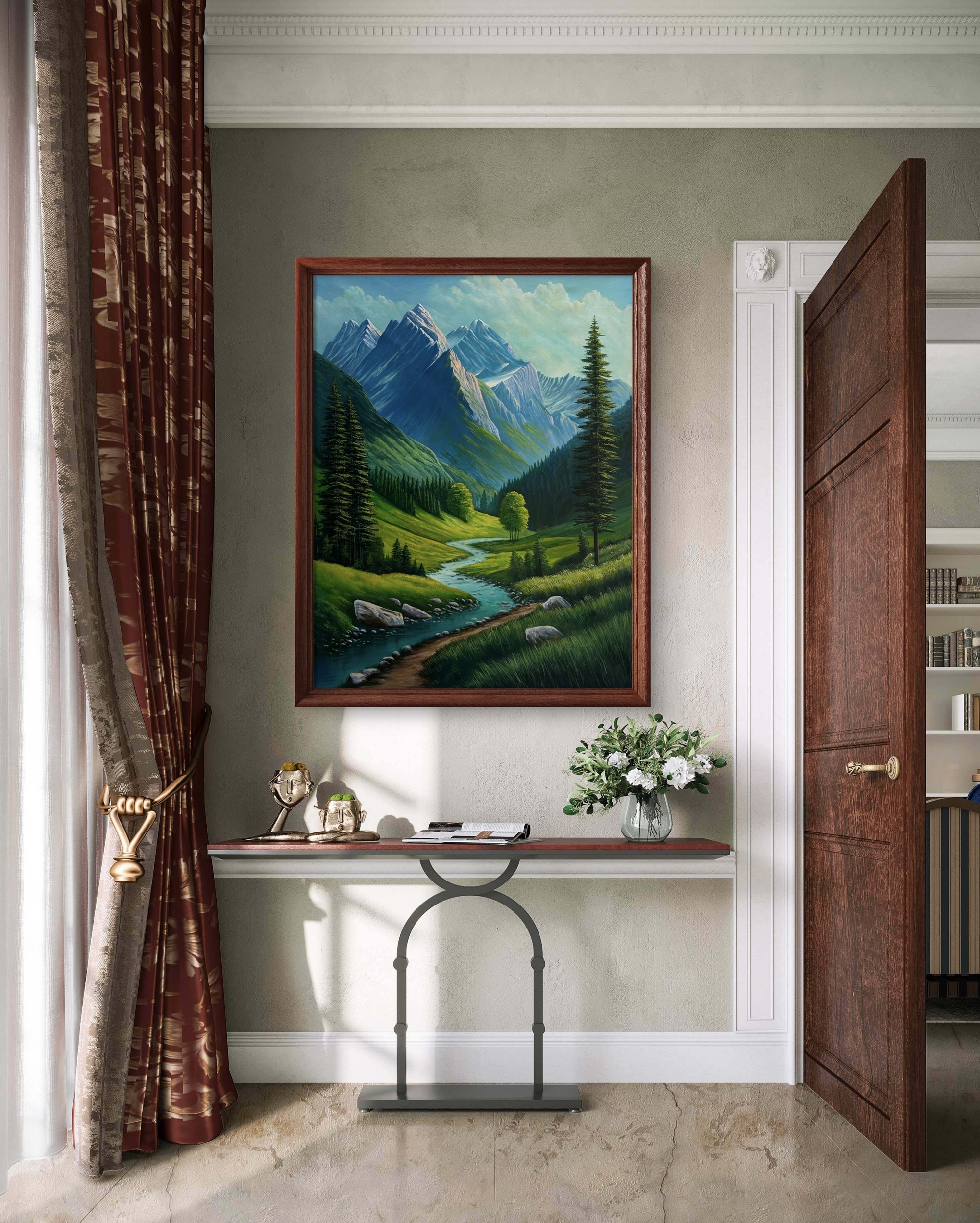 Emerald Valley Acrylic Landscape Painting