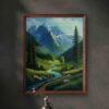 Emerald Valley Acrylic Landscape Painting