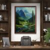Emerald Valley Acrylic Landscape Painting