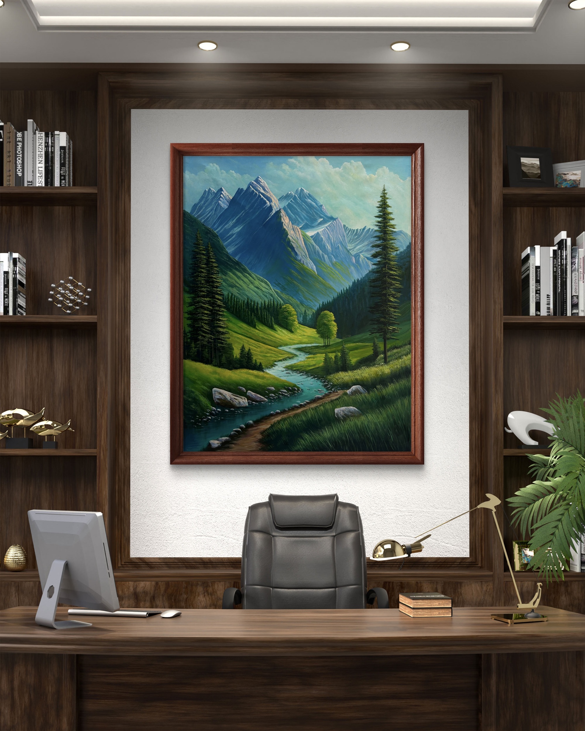 Emerald Valley Acrylic Landscape Painting