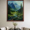 Emerald Valley Acrylic Landscape Painting