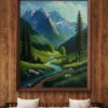 Emerald Valley Acrylic Landscape Painting