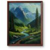 Emerald Valley Acrylic Landscape Painting