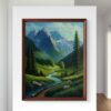 Emerald Valley Acrylic Landscape Painting
