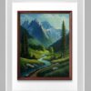 Emerald Valley Acrylic Landscape Painting