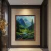 Emerald Valley Acrylic Landscape Painting