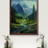 Emerald Valley Acrylic Landscape Painting