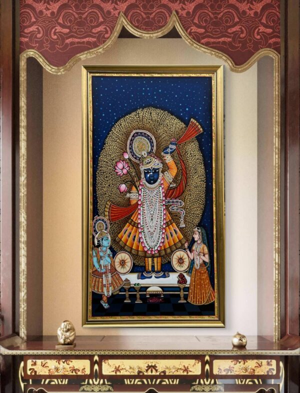 Eternal Grace of Shrinath Ji Oil Painting on Canvas