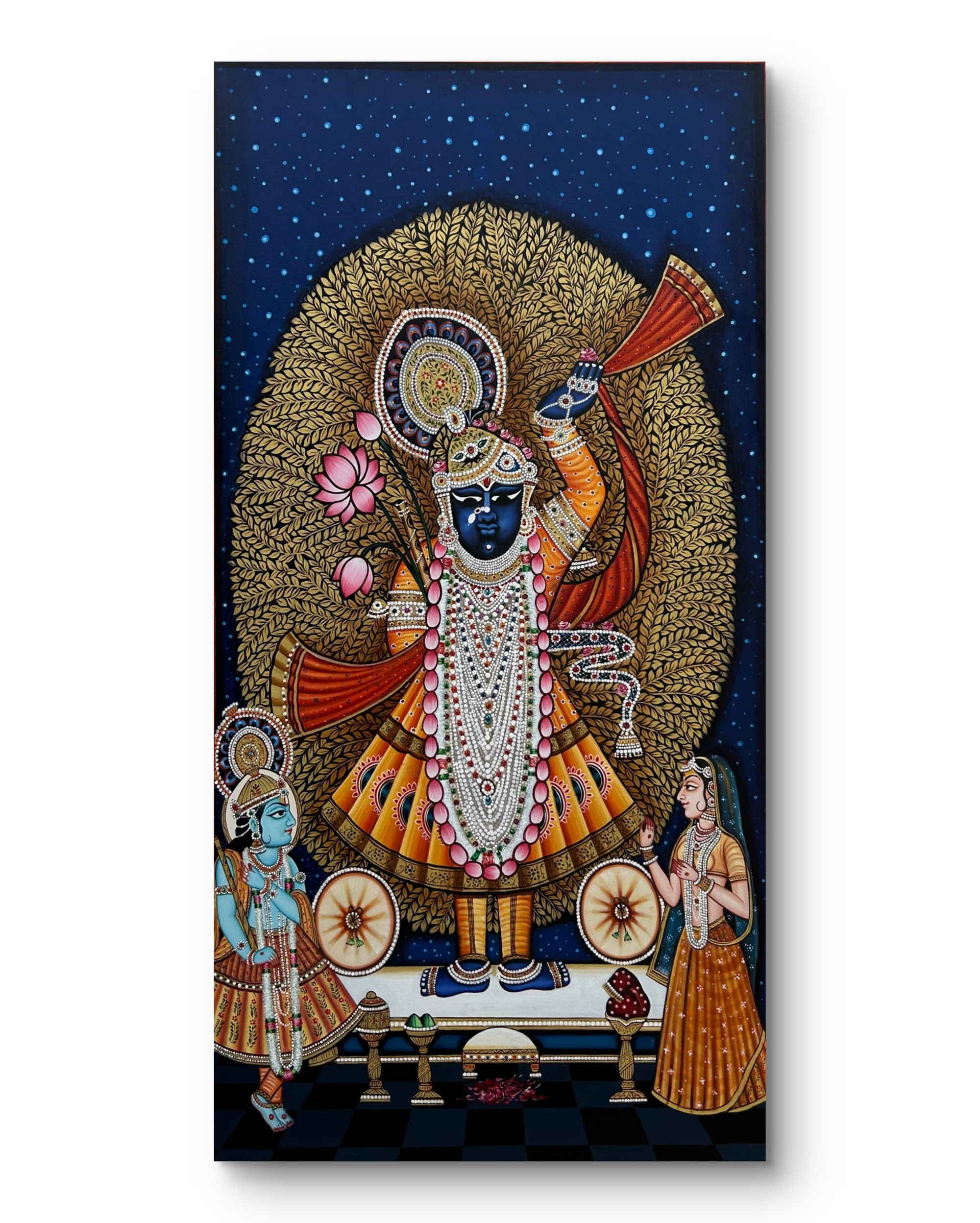 Eternal-Grace-of-Shrinath-Ji-oil-painting-5 Eternal Grace of Shrinath Ji Oil Painting on Canvas