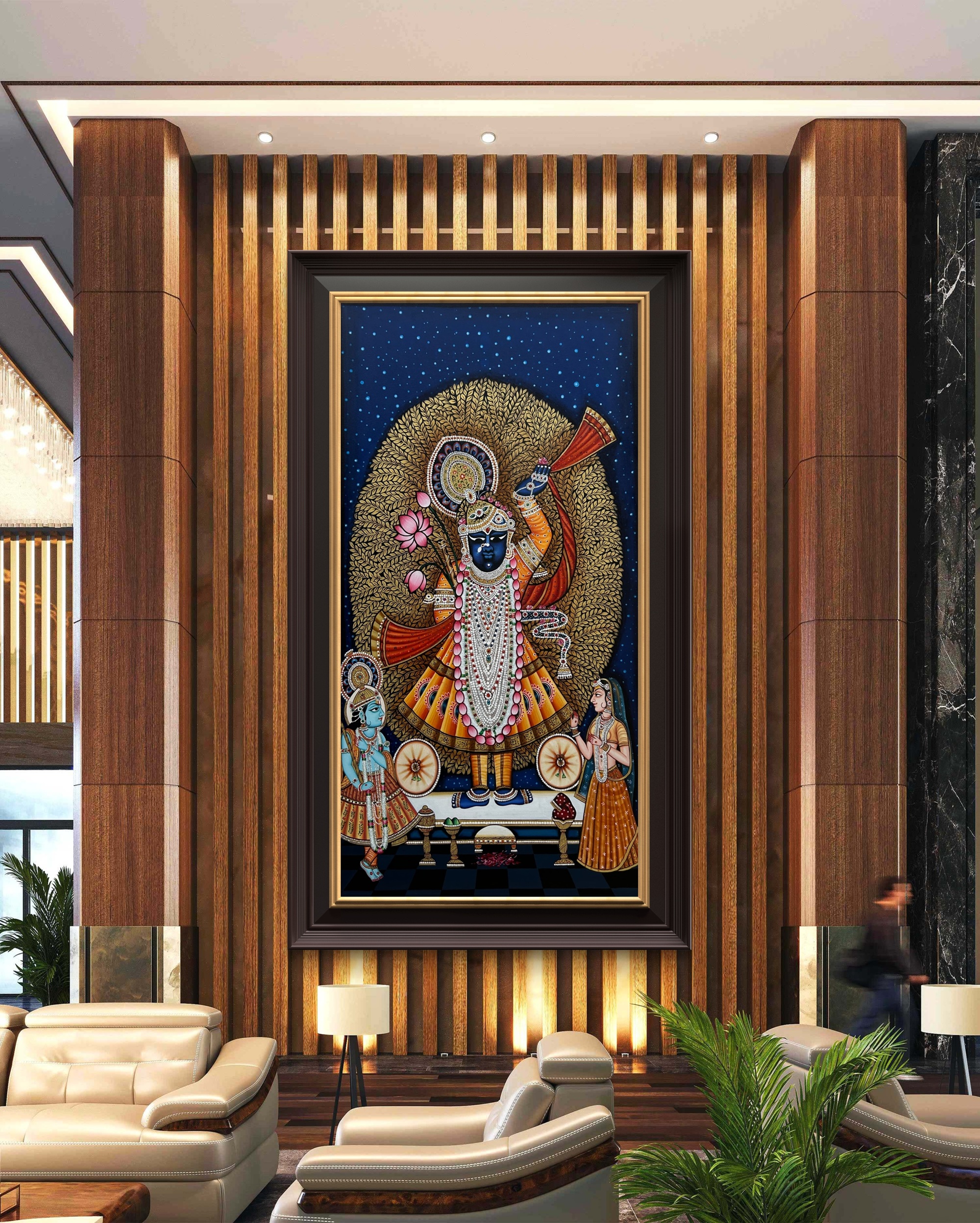Eternal Grace of Shrinath Ji Oil Painting on Canvas