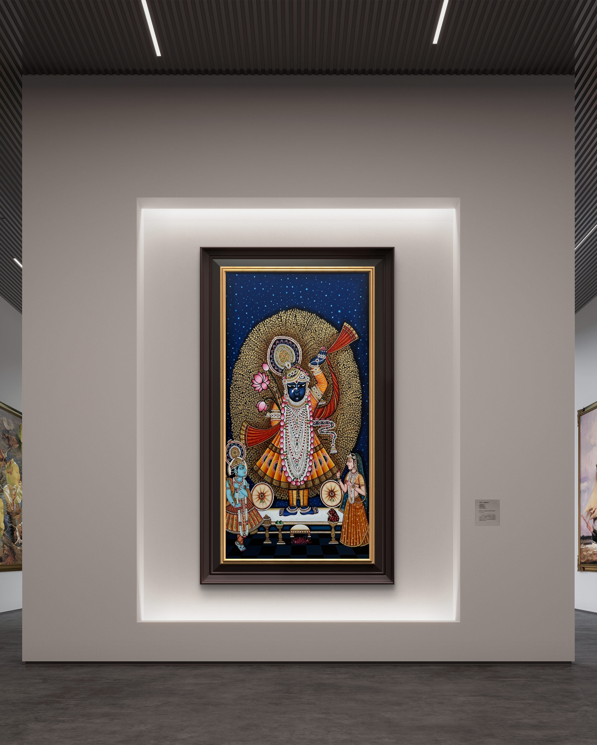 Eternal-Grace-of-Shrinath-Ji-oil-painting-9 Eternal Grace of Shrinath Ji Oil Painting on Canvas