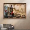 Kashi Eternal Ghats Oil Painting