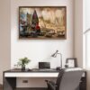 Kashi Eternal Ghats Oil Painting