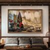 Kashi Eternal Ghats Oil Painting