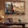 Kashi Eternal Ghats Oil Painting