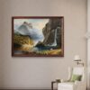 Misty Mountain Falls Acrylic Landscape Painting