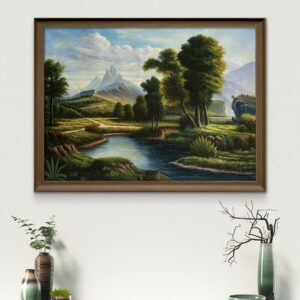 Riverside Harmony Acrylic Landscape Painting