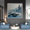 Sacred Blue Banaras Oil Painting