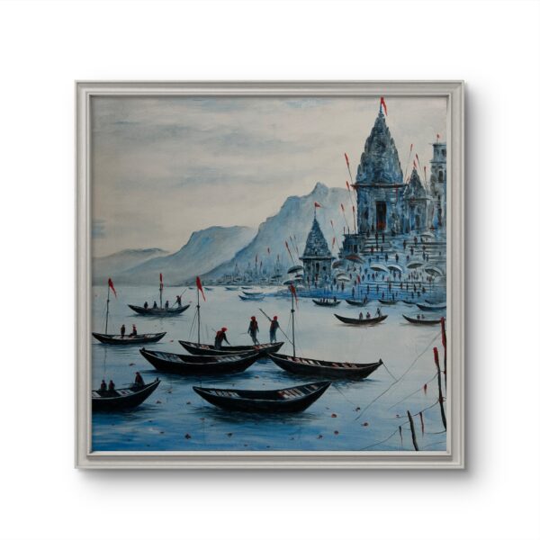 Sacred Blue Banaras Oil Painting