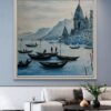 Sacred Blue Banaras Oil Painting