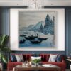 Sacred Blue Banaras Oil Painting