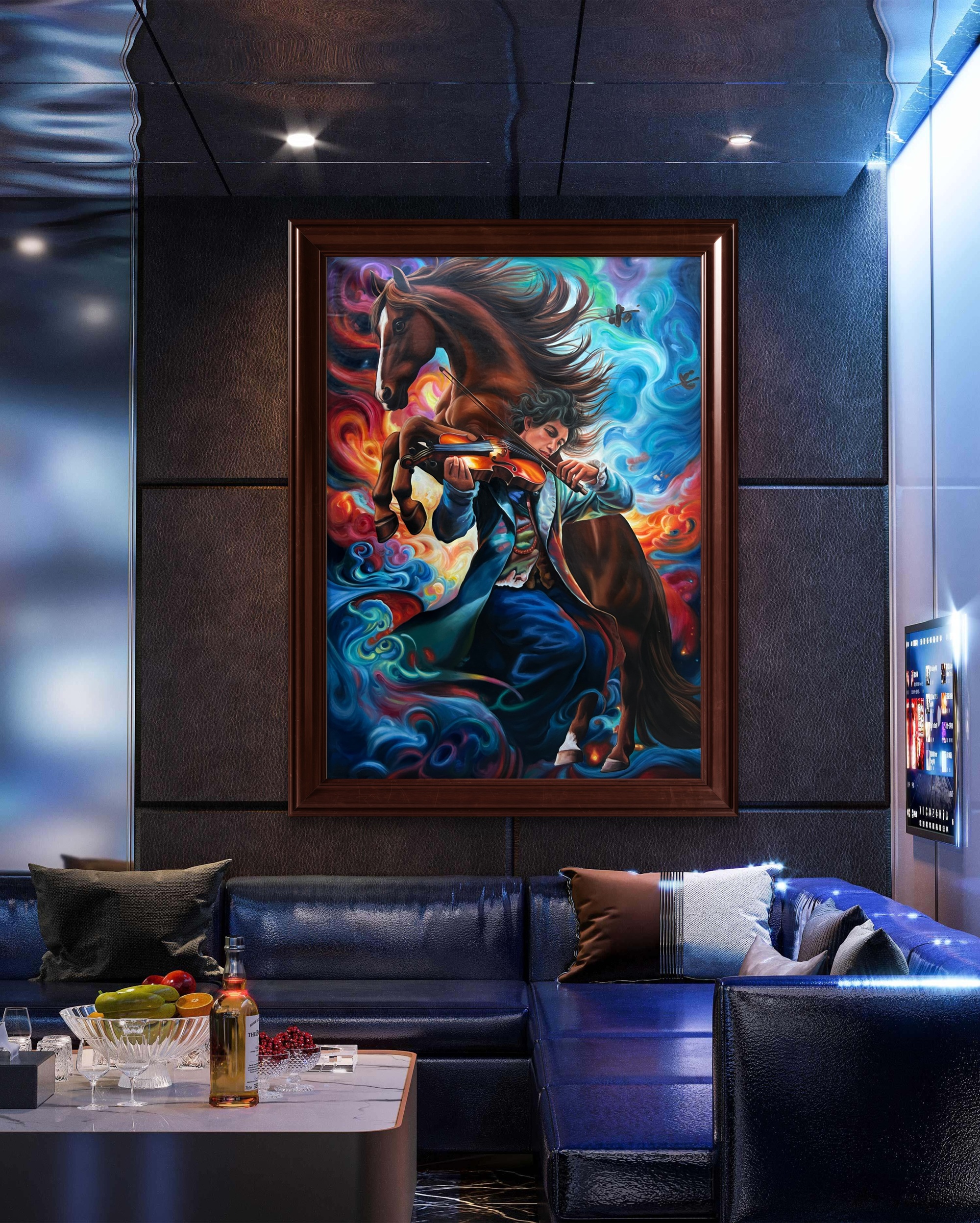 The Violin Rider Oil Painting