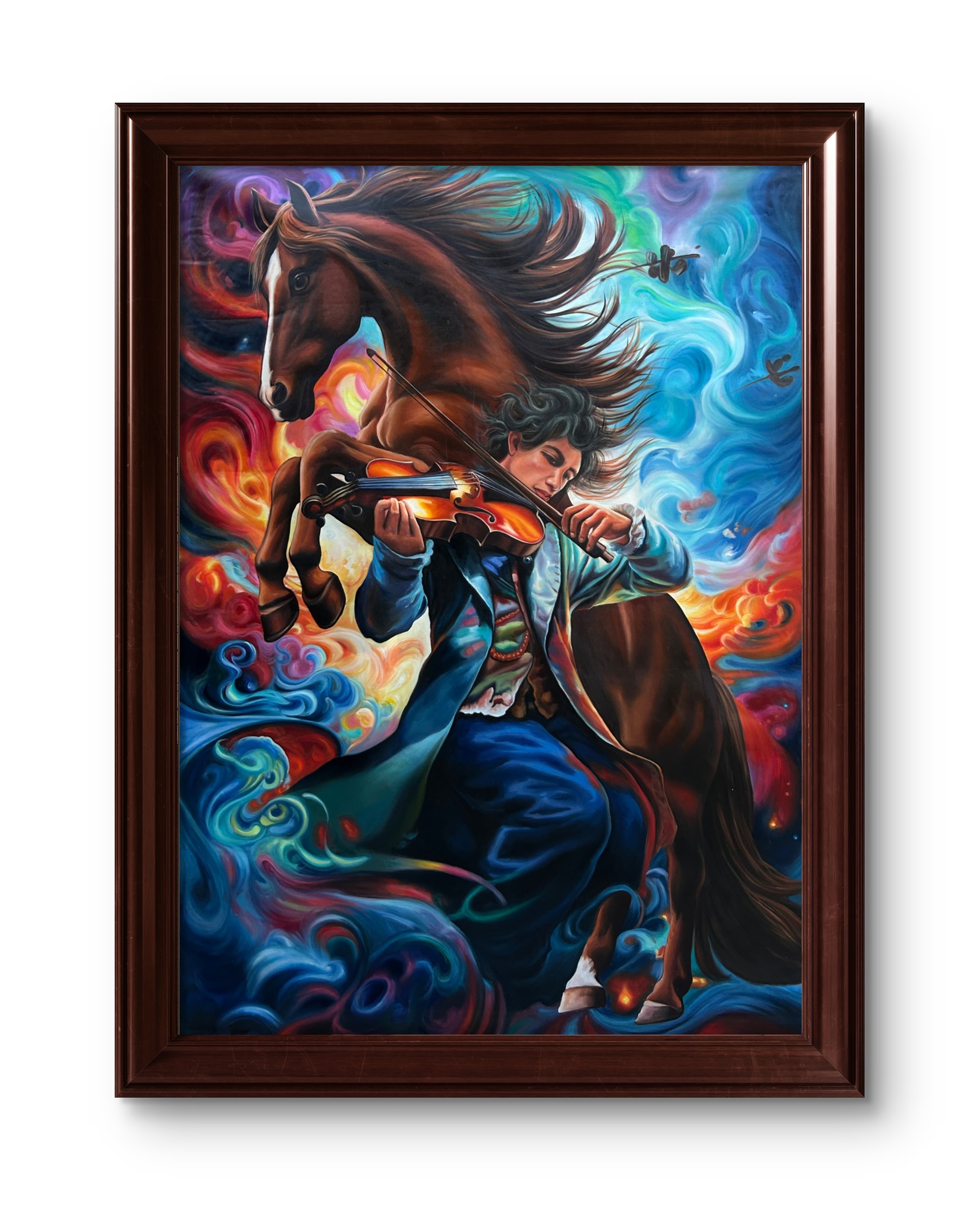 The Violin Rider Oil Painting