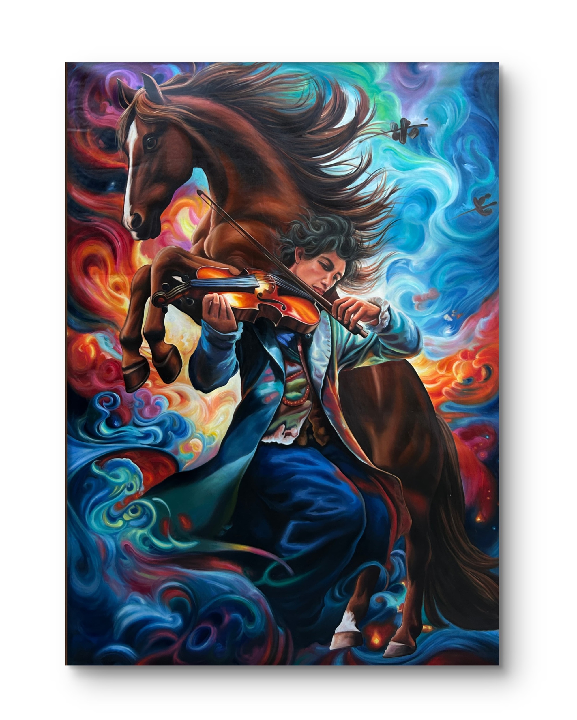 The Violin Rider Oil Painting